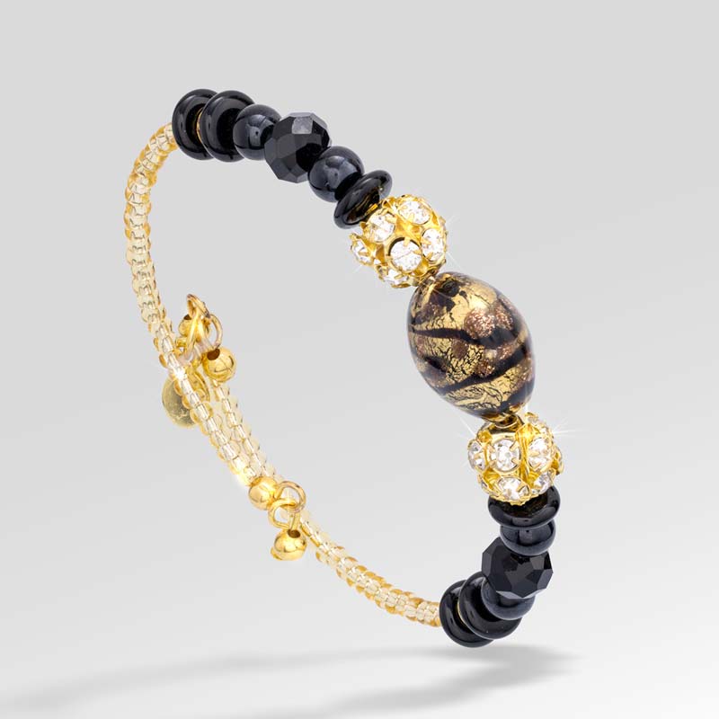 Magnifico Murano Glass Bracelet (black)